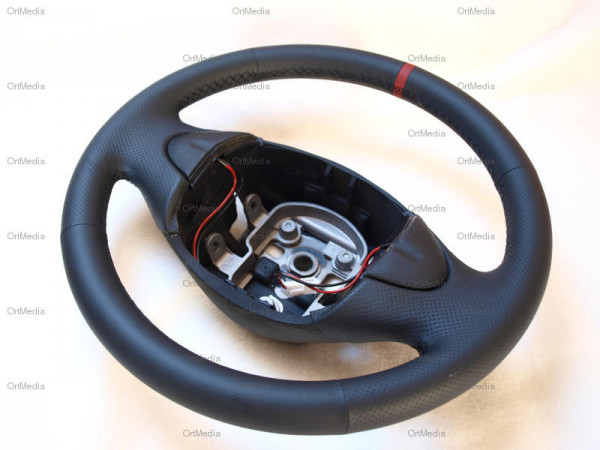 Lenkrad neu beziehen für Fiat Seicento - Lederlenkrad mit 12 Uhr Markierung