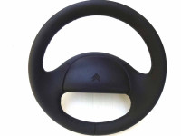 Lenkrad  Neu Beziehen für Citroën Saxo mit Lenkradrückseite in Leder