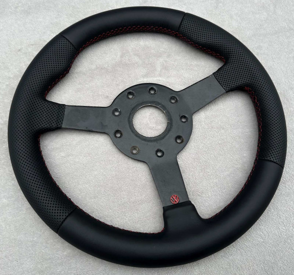 Lenkrad neu beziehen für VW Käfer GSR Sport-mit Daumenauflagen anbringen Lederle