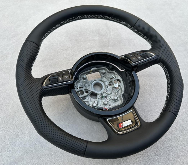 Lenkrad beziehen für Audi A6 4G- A7 C7- A1 8X- A8 D4 mit Nappaleder Lederlenkrad