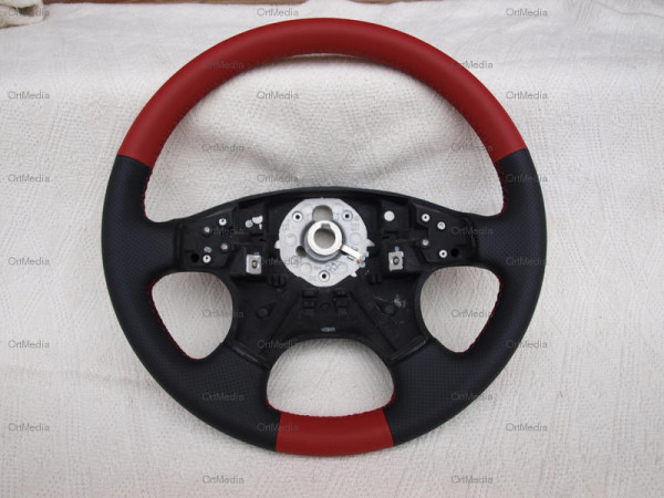 Lenkrad neu beziehen für VW Golf 3 VW Polo VW Vento - Lederlenkrad - schwarz/ro