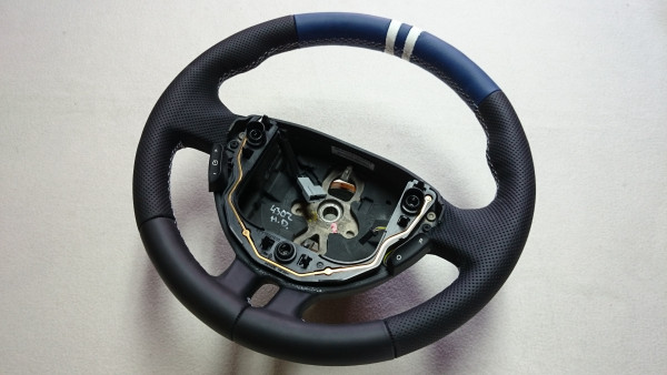 Lenkrad Lederlenkrad für Renault Clio 3 2005-2012 mit 3-fach 12 Uhr neu beziehe