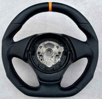Lenkrad beziehen für BMW E90 BMW E91 BMW E92  3er Reihe Umformen mit Leder 12Uhr